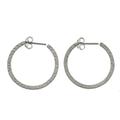 Sterling silver hoop earrings, 'Moon Walk'