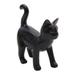 Curious Kitten in Black,'Wood Standing Cat Sculpture in Black from Bali from Bali'