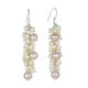 Pearl cluster earrings, 'Pink Cluster' - Fair Trade Pearl Earrings