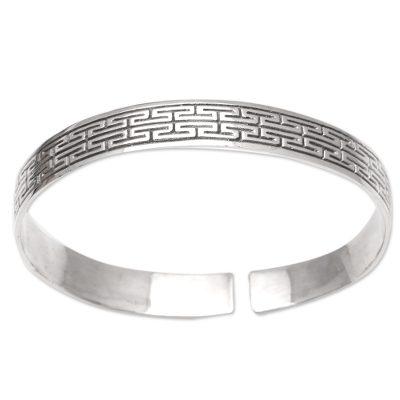 Let's Get Lost,'Hand Crafted Sterling Silver Cuff Bracelet'