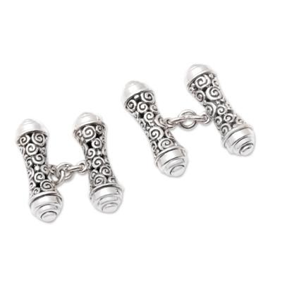 Buddha Elegance,'Sterling Silver Traditional Cuffl...