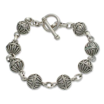 Sterling silver bracelet, 'Lace Baubles'