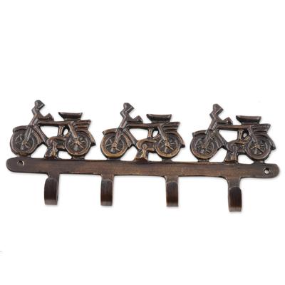 Bicycle Race,'Bicycle Race Coat or Key Hooks Brass'