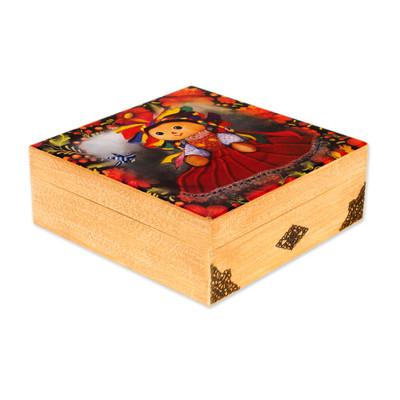 My Maria,'Oaxacan Motif Decoupage Jewelry Box'