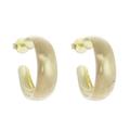 '18k Gold Plated Sterling Silver Half-Hoop Earrings from Peru'