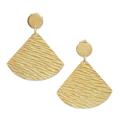 Sun Wave,'18k Gold Plated Sterling Silver Wave Dangle Earrings'