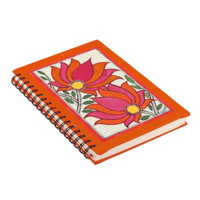 Blooming Lotus,'Blooming Lotus Handmade Paper Journal from India'