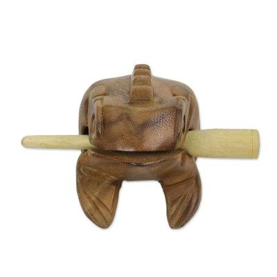 Tenasserim Melody,'Brown Thai Frog Wood Percussion Instrument (5.5 Inch)'