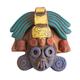 Colorful Ah Puch,'Ah Puch Ceramic Wall Mask Crafted in Mexico'