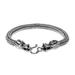 Air and Fire,'Men's Sterling Silver Naga Chain Bracelet from Thailand'