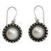 'Purity' - Sterling Silver and Pearl Earrings Women's Jewelry