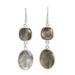 '33-Carat Natural Labradorite Dangle Earrings Made in India'