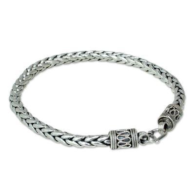 'Strength' - Men's Sterling Silver Chain Bracelet from Thailand