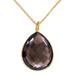 Island Fantasy,'Gold Vermeil Pendant necklace with Smoky Quartz'