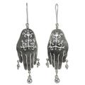 Protective Hands,'Artisan Crafted Earrings Taxco Sterling Silver Jewelry'