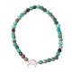 Crescent of Beauty,'Crescent Moon Reconstituted Turquoise Beaded Bracelet'