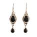 'Mystery' - Hand Made Jewelry Sterling Silver and Onyx Earrings