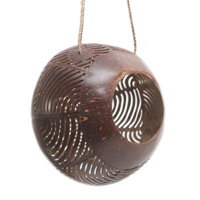 Air Waves,'Hand Made Coconut Shell Birdhouse Wave from Indonesia'