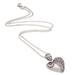Swirling Passion,'Amethyst and Sterling Silver Heart Shaped Necklace'