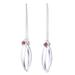 Nested Windows,'Double Ellipse on Chain Sterling Silver Threader Earrings'