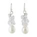 'Icicles' - Pearl and Quartz Cluster Earrings