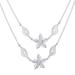 Amaryllis Flowers,'Sterling Silver Pendant Necklace Flowers Leaves from Peru'