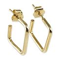 Minimalist Chic,'18k Gold Plated Half Hoop Earrings'