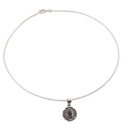 Silver Allure,'Labradorite and Sterling Silver Pendant Necklace from India'