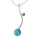 Taxco Eclipse,'Collectible Taxco Silver Natural Turquoise Necklace'