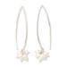 Cultured pearl drop earrings, 'Stars of Purity' - Pearl Drop Earrings