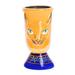 Top Cat in Yellow,'Handcrafted Yellow Ceramic Flower Pot'