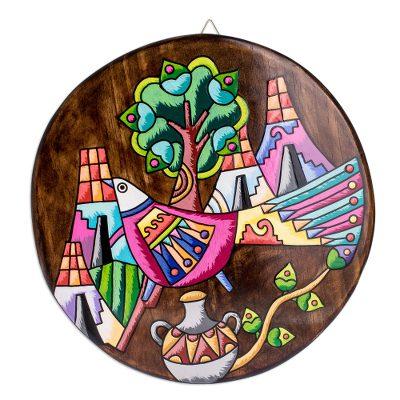 Beautiful Land,'Decorative Painted Wood Plaque'