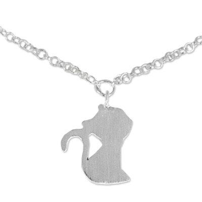 Kitty Cat Charm,'Cat Theme Thai Artisan Crafted Sterling Silver Anklet'