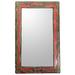 Akofena,'Rustic Wood Rectangular Wall Mirror from West Africa'