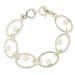 Linked Glimmer,'Artisan Crafted Link Bracelet with Mexican Silver 950'