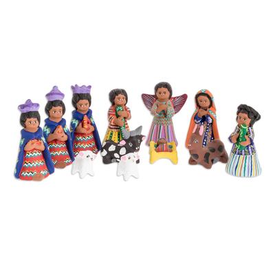 'Chichicastenango' (set of 12) - Unique Ceramic Nativity Scene Sculpture