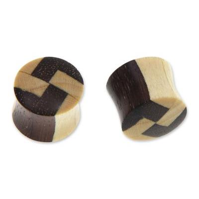 Wood earplugs, 'Mosaic'