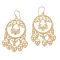 Queen of the Morning,'Gold Plated Sterling Silver Chandelier Earrings from Bali'