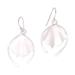 Flying Petals,'Flower Petal Sterling Silver Dangle Earrings from Bali'