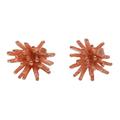 Pink Seaweed,'Handmade Rose Gold-Plated Stud Earrings'