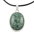 Jade pendant necklace, 'Maya Treasure'