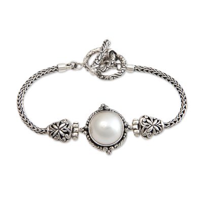 Princess Fantasy,'Cultured pearl braided bracelet'