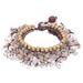 Bohemian Luster,'Quartz Beaded Charm Bracelet Crafted in Thailand'