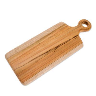 Morning Baguette,'Handmade Teak Wood Cutting Board from Guatemala (15 in.)'