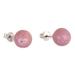 Loving,'Sterling Silver Stud Earrings with Rhodonite Stone from Peru'