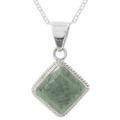 Light green jade pendant necklace, 'Maya Wisdom'