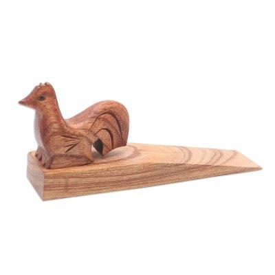 Farmyard Chick,'Handcrafted Wood Door Stop with Chicken Motif'