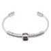 Gemstone Imagination,'2-Carat Amethyst Cuff Bracelet from Bali'