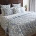 Bombay Toile,'Hand Stitched Cotton Block Print Quilted Euro Shams (Pair)'