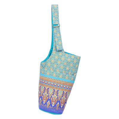 Yoga Class,'Cotton Floral-Motif Yoga Mat Bag'